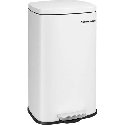 SONGMICS Poubelle de Cuisine Blanche 30L avec Pedale et Couvercle Souple - Publicité SONGMICS Poubelle de Cuisine Blanche 30L avec Pedale et Couvercle Souple - Publicité