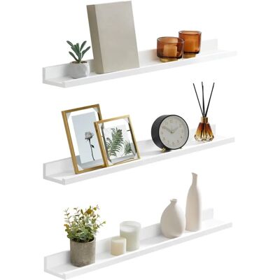 SONGMICS Wandregal-Set - 3 schwebende Regale, 80cm - Wandregal-Set SONGMICS Wandregal-Set - 3 schwebende Regale, 80cm - Wandregal-Set
