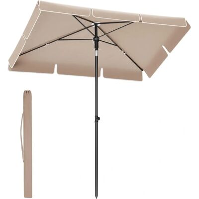 SONGMICS Balkon-Schirm - Rechteckig UPF 50+ 230x150cm - Grau/Tortora SONGMICS Balkon-Schirm - Rechteckig UPF 50+ 230x150cm - Grau/Tortora
