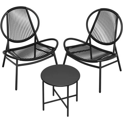 SONGMICS Kompakte Gartentisch-Set - 3-teiliges Outdoor Esstisch-Set SONGMICS Kompakte Gartentisch-Set - 3-teiliges Outdoor Esstisch-Set