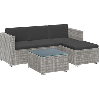 SONGMICS Gartenmöbel-Set aus Polyrattan, 3-teilig mit Tisch und 4 Stühlen SONGMICS Gartenmöbel-Set aus Polyrattan, 3-teilig mit Tisch und 4 Stühlen