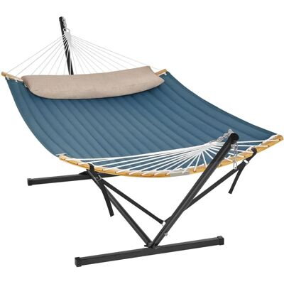 SONGMICS Structure Noire avec Hamac Gris - Jardin - Publicité SONGMICS Structure Noire avec Hamac Gris - Jardin - Publicité