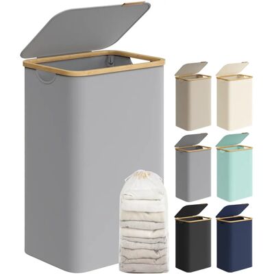 SONGMICS Laundry Basket with Lid - Space-Saving - 90L SONGMICS Laundry Basket with Lid - Space-Saving - 90L