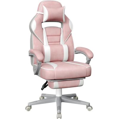 Chaise de Bureau Ergonomique Rose - Réglable, Support Lombaire Chaise de Bureau Ergonomique Rose - Réglable, Support Lombaire