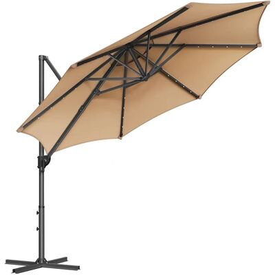 SONGMICS - Ampelschirm - Taupe-grijs - Umbrella SONGMICS - Ampelschirm - Taupe-grijs - Umbrella