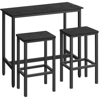 VASAGLE Industrie-Design Bartisch-Set, 2 Hocker VASAGLE Industrie-Design Bartisch-Set, 2 Hocker
