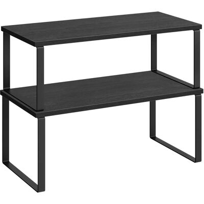 Set di Scaffali per Spezie SONGMICS Nero inchiostro + Ebano - Organizzatore Cucina Set di Scaffali per Spezie SONGMICS Nero inchiostro + Ebano - Organizzatore Cucina