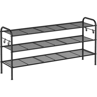 SONGMICS Metal Shoe Rack - 3 Tier, Black, Holds 12 Pairs SONGMICS Metal Shoe Rack - 3 Tier, Black, Holds 12 Pairs