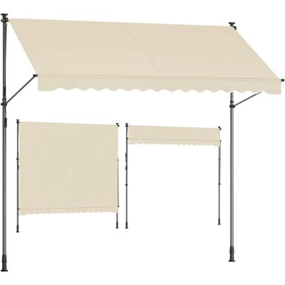 SONGMICS Beiger Höhenverstellbarer Markise - Balkon SONGMICS Beiger Höhenverstellbarer Markise - Balkon