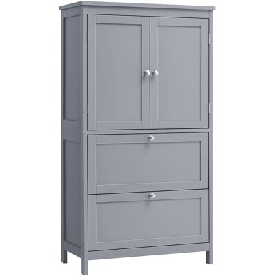 VASAGLE Armadio Bagno - Taubengrau - 2 Ante + 2 Cassetti VASAGLE Armadio Bagno - Taubengrau - 2 Ante + 2 Cassetti