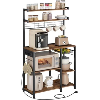 Songmics VASAGLE KKS031K11 Mensola Cucina con Prese - Tipo di Cucina Songmics VASAGLE KKS031K11 Mensola Cucina con Prese - Tipo di Cucina