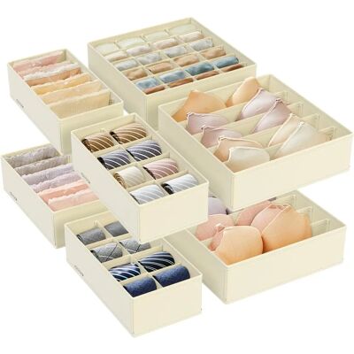 Organiseurs de Tiroir pour Sous-Vêtements - Lot de 8, Gris - Publicité Organiseurs de Tiroir pour Sous-Vêtements - Lot de 8, Gris - Publicité