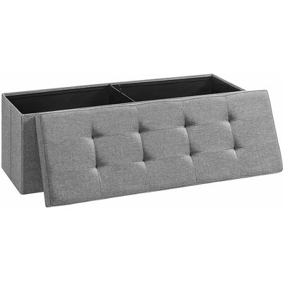 Banque de rangement SONGMICS - 110cm Pliable Gris Clair - Mobilier - Publicité Banque de rangement SONGMICS - 110cm Pliable Gris Clair - Mobilier - Publicité