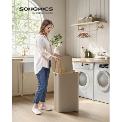SONGMICS Laundry Basket with Lid - Space-Saving, Removable Mesh, Oxford Fabric SONGMICS Laundry Basket with Lid - Space-Saving, Removable Mesh, Oxford Fabric