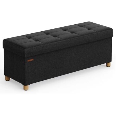 SONGMICS StorageOttoman-01 - Schwarz - 38 x 110 x 40 cm - Aufbewahrungs-Hocker SONGMICS StorageOttoman-01 - Schwarz - 38 x 110 x 40 cm - Aufbewahrungs-Hocker