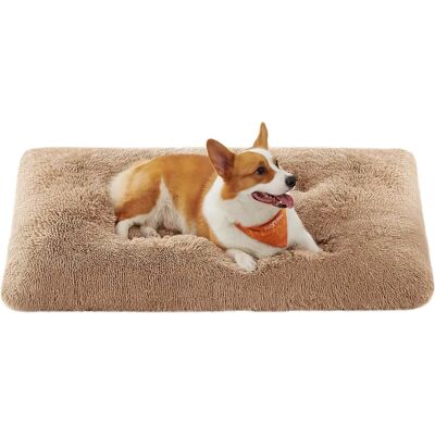 Feandrea Dog Bed - Camel Brown - Soft Plush - 110x73cm Feandrea Dog Bed - Camel Brown - Soft Plush - 110x73cm