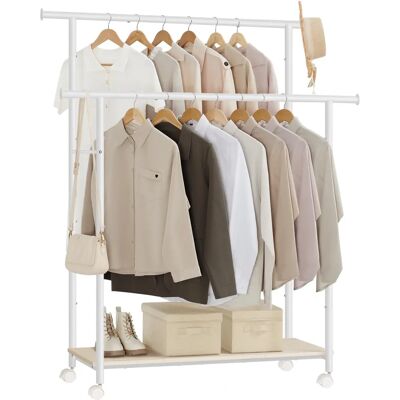 Perchero de doble barra SONGMICS - Blanco y Beige Perchero de doble barra SONGMICS - Blanco y Beige