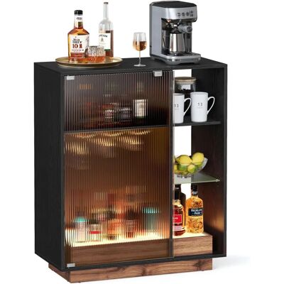 VASAGLE Weinschrank mit LED-Beleuchtung - Glasfront VASAGLE Weinschrank mit LED-Beleuchtung - Glasfront