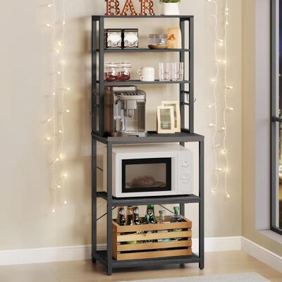 VASAGLE Kitchen Shelf with Hooks - 40x60x167 cm VASAGLE Kitchen Shelf with Hooks - 40x60x167 cm
