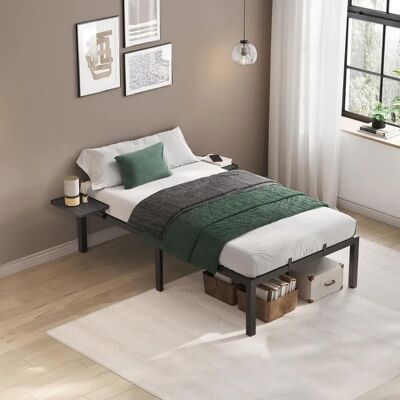 VASAGLE Struttura Letto - 90x190cm - In Metallo con Ripiani VASAGLE Struttura Letto - 90x190cm - In Metallo con Ripiani