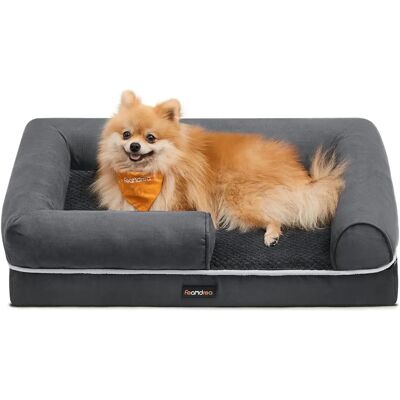 Feandrea Hundebett - Orthopädisch, Abnehmbarer Bezug, Hellgrau Feandrea Hundebett - Orthopädisch, Abnehmbarer Bezug, Hellgrau