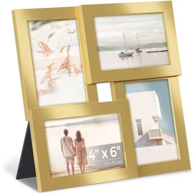 Conjunto de 4 Molduras de Fotos - Colagem de Parede para fotos 10x15 cm Conjunto de 4 Molduras de Fotos - Colagem de Parede para fotos 10x15 cm