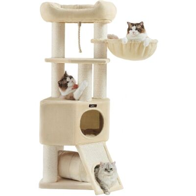 Feandrea - Kratzbaum 141 cm - beige - Cat Tree Feandrea - Kratzbaum 141 cm - beige - Cat Tree