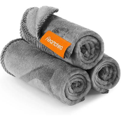 Feandrea Pet Blankets - 3 Pack Small Cat Flannel Couch Cover Slate Grey Feandrea Pet Blankets - 3 Pack Small Cat Flannel Couch Cover Slate Grey