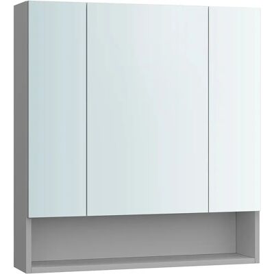 VASAGLE Badezimmerschrank mit Spiegel - 16,5x70x75 cm - Wolkenweiß VASAGLE Badezimmerschrank mit Spiegel - 16,5x70x75 cm - Wolkenweiß