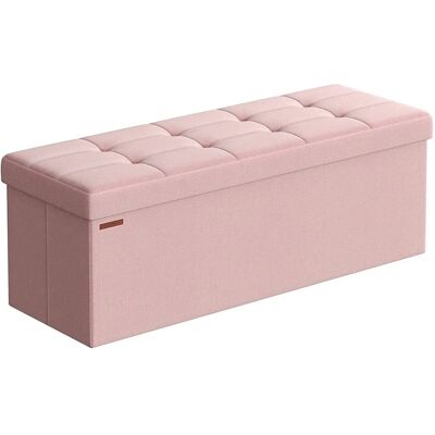 SONGMICS Sitzbank - Pastellrosa - Faltbar, 300kg Max, 120L SONGMICS Sitzbank - Pastellrosa - Faltbar, 300kg Max, 120L