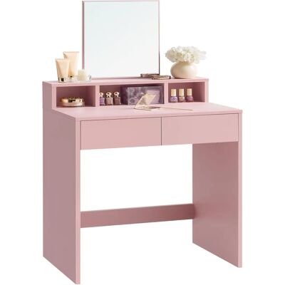 VASAGLE Jelly Pink Rechteckiger Spiegel Schminktisch - Frisiertisch VASAGLE Jelly Pink Rechteckiger Spiegel Schminktisch - Frisiertisch