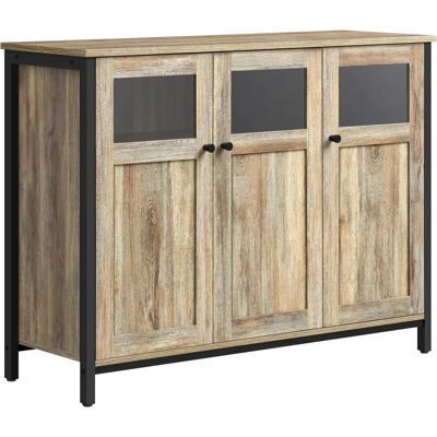 VASAGLE Sideboard - Rustikal Braun, Schwarz & Türkis - Stauraumschrank VASAGLE Sideboard - Rustikal Braun, Schwarz & Türkis - Stauraumschrank
