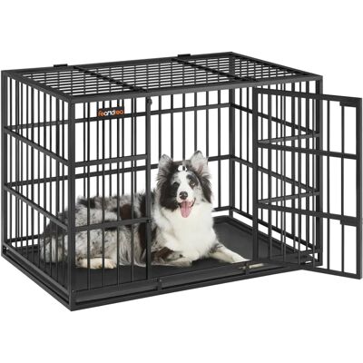 Feandrea Hochbelastbarer Hundekäfig - Herausnehmbare Schale & Doppeltüren Feandrea Hochbelastbarer Hundekäfig - Herausnehmbare Schale & Doppeltüren