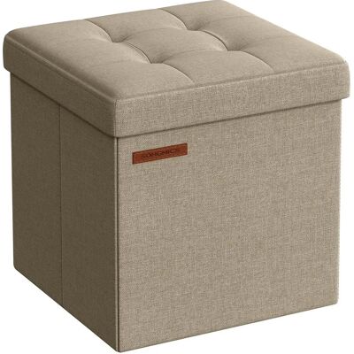SONGMICS - 30x30 - Kamelbruin - Opvouwbaar - Opbergkruk SONGMICS - 30x30 - Kamelbruin - Opvouwbaar - Opbergkruk