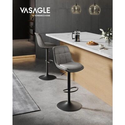 VASAGLE Tabourets de Bar Réglables et Pivotants - Publicité VASAGLE Tabourets de Bar Réglables et Pivotants - Publicité
