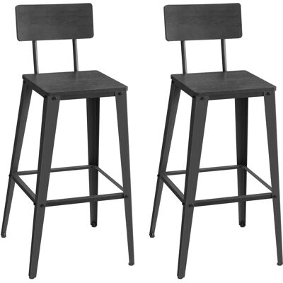 VASAGLE Industrielle Barhocker 2er Set - Küchen & Barstühle VASAGLE Industrielle Barhocker 2er Set - Küchen & Barstühle
