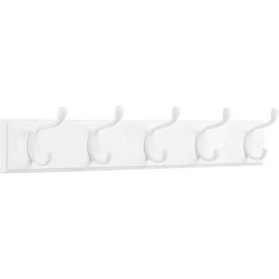 Appendiabiti da Parete Bianco SONGMICS con 4 Ganci in Metallo - Porta Abiti Appendiabiti da Parete Bianco SONGMICS con 4 Ganci in Metallo - Porta Abiti