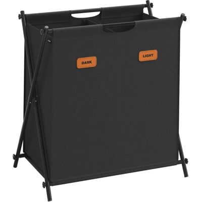 SONGMICS Laundry Hamper - 115L - 2 Compartments - Collapsible X-Frame SONGMICS Laundry Hamper - 115L - 2 Compartments - Collapsible X-Frame