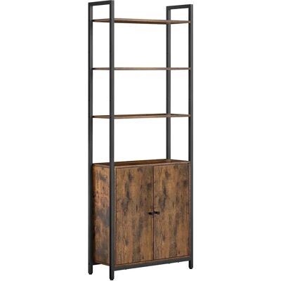 VASAGLE Bücherregal Vintagebraun und Tintenschwarz - 6 Ebenen, Metallrahmen VASAGLE Bücherregal Vintagebraun und Tintenschwarz - 6 Ebenen, Metallrahmen