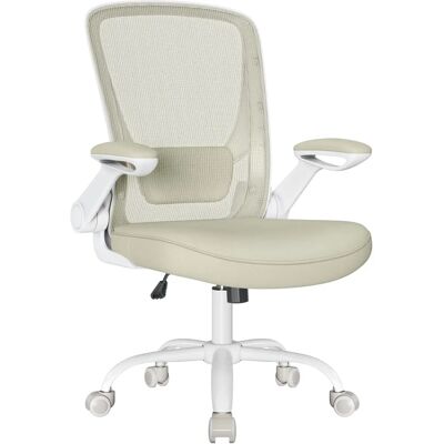 SONGMICS Bürostuhl - Ergonomisch, Beige, Drehbar, 53cm Sitz SONGMICS Bürostuhl - Ergonomisch, Beige, Drehbar, 53cm Sitz