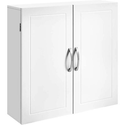VASAGLE - 2- Portes - Blanc Nuage - 60x18x60 - Placard de salle de bains - Publicité VASAGLE - 2- Portes - Blanc Nuage - 60x18x60 - Placard de salle de bains - Publicité