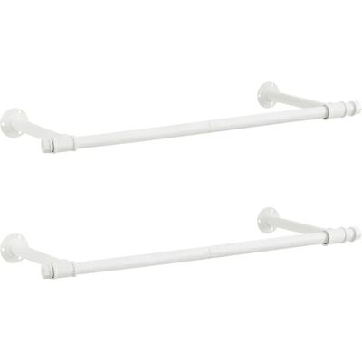 SONGMICS Rail à vêtements mural blanc - Lot de 2 - Publicité SONGMICS Rail à vêtements mural blanc - Lot de 2 - Publicité