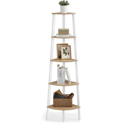 VASAGLE - Corner Shelf Unit - 5-Tier Industrial Storage - Charcoal Gray & Matte Black VASAGLE - Corner Shelf Unit - 5-Tier Industrial Storage - Charcoal Gray & Matte Black