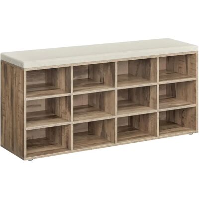 VASAGLE Schuhschrank mit Sitz - 9-12 Fächer - 30,3x78,5x48cm VASAGLE Schuhschrank mit Sitz - 9-12 Fächer - 30,3x78,5x48cm