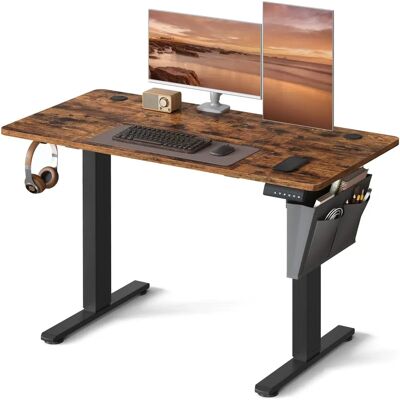 VASAGLE - LSD131W02 - Rustic Brown - Ink Black - Desk VASAGLE - LSD131W02 - Rustic Brown - Ink Black - Desk