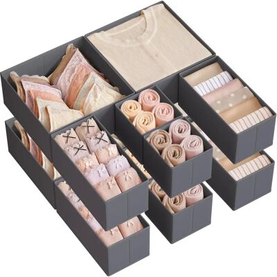 SONGMICS Marke Modell 6 Faltbare Schubladenteiler - Schubladenorganizer SONGMICS Marke Modell 6 Faltbare Schubladenteiler - Schubladenorganizer