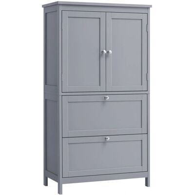 Meuble de salle de bain Vasagle - 2 tiroirs, 2 portes, Étagère réglable - Gris - Publicité Meuble de salle de bain Vasagle - 2 tiroirs, 2 portes, Étagère réglable - Gris - Publicité