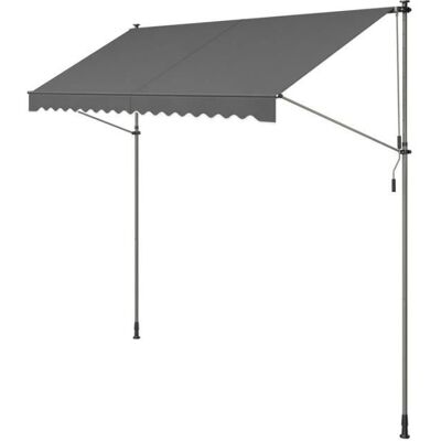 SONGMICS 350W Klemmmarkise mit Handkurbel, Anthrazit SONGMICS 350W Klemmmarkise mit Handkurbel, Anthrazit