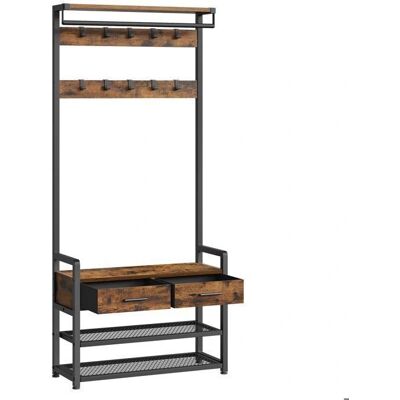 VASAGLE Garderobe mit Schuhbank und 2 Stoffschubladen - coat rack VASAGLE Garderobe mit Schuhbank und 2 Stoffschubladen - coat rack