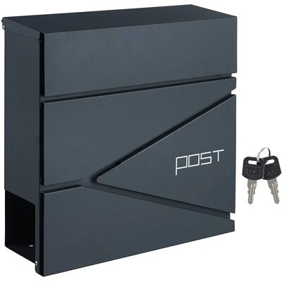 Boîte aux lettres murale SONGMICS avec porte-journaux - Anthracite - Publicité Boîte aux lettres murale SONGMICS avec porte-journaux - Anthracite - Publicité